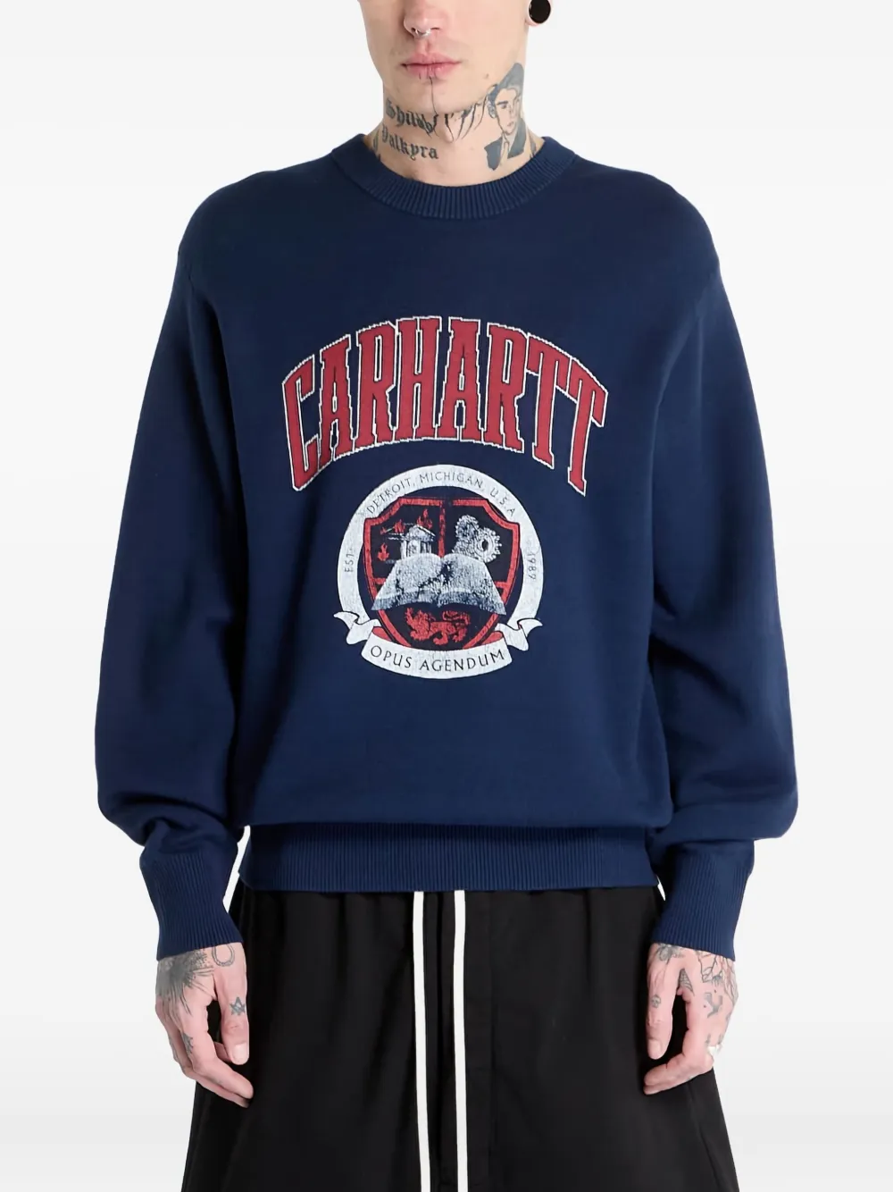 Свитер с логотипом колледжа CARHARTT WIP, синий 
Свитер с логотипом колледжа CARHARTT WIP, синий