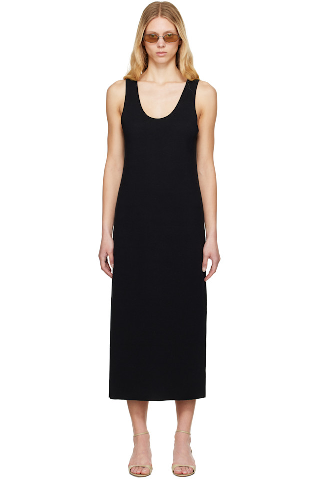 Хлопковый шелковый эластичный трикотажный миди-платье Auralee, черный
Хлопковый шелковый эластичный трикотажный миди-платье Auralee, черный