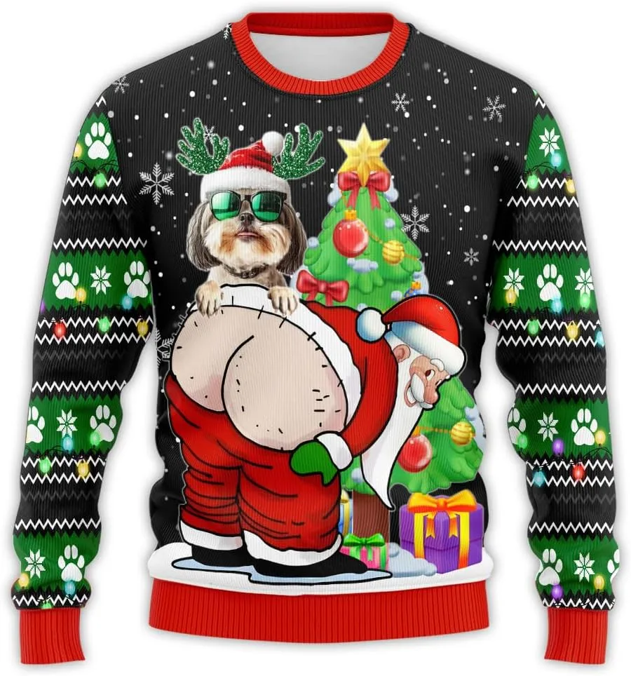 Свитер Dog Ugly Christmas для женщин и мужчин, веселый праздничный свитер Naughty Santa HANZSPROUT
Свитер Dog Ugly Christmas для женщин и мужчин, веселый праздничный свитер Naughty Santa HANZSPROUT