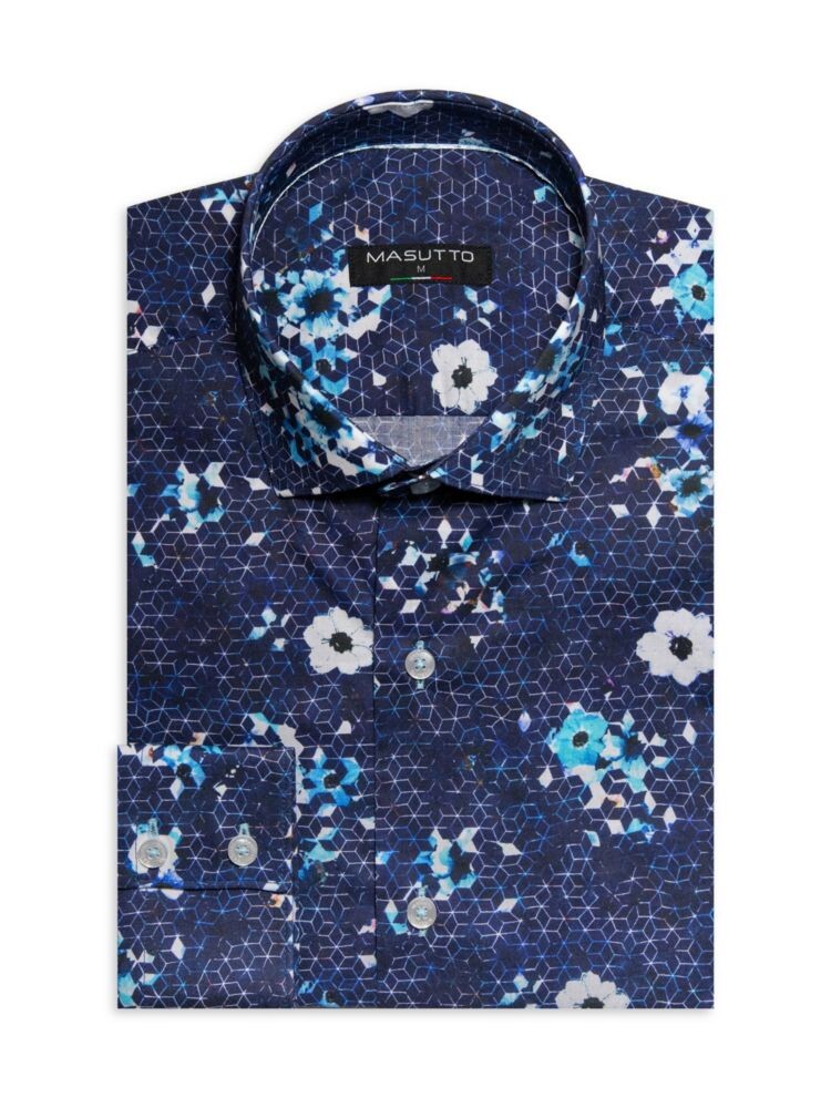Классическая рубашка современного кроя с цветочным принтом Masutto, цвет Blue Multicolor
Классическая рубашка современного кроя с цветочным принтом Masutto, цвет Blue Multicolor