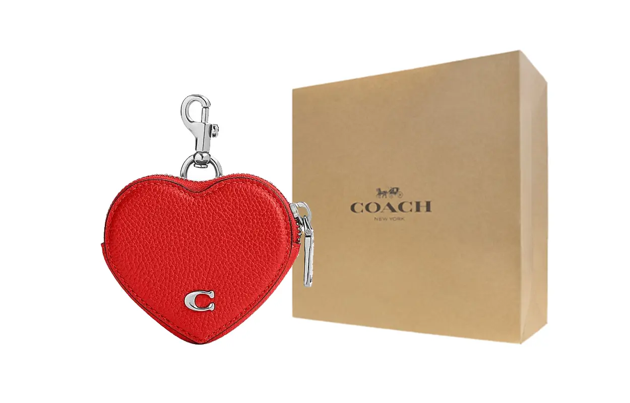 COACH Женский спортивный бумажник с сердечком из коровьей кожи и красной монетницей
COACH Женский спортивный бумажник с сердечком из коровьей кожи и красной монетницей