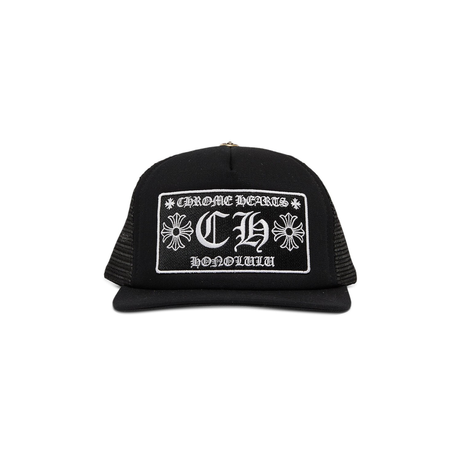 Кепка Chrome Hearts Honolulu Trucker, черная 
Кепка Chrome Hearts Honolulu Trucker, черная