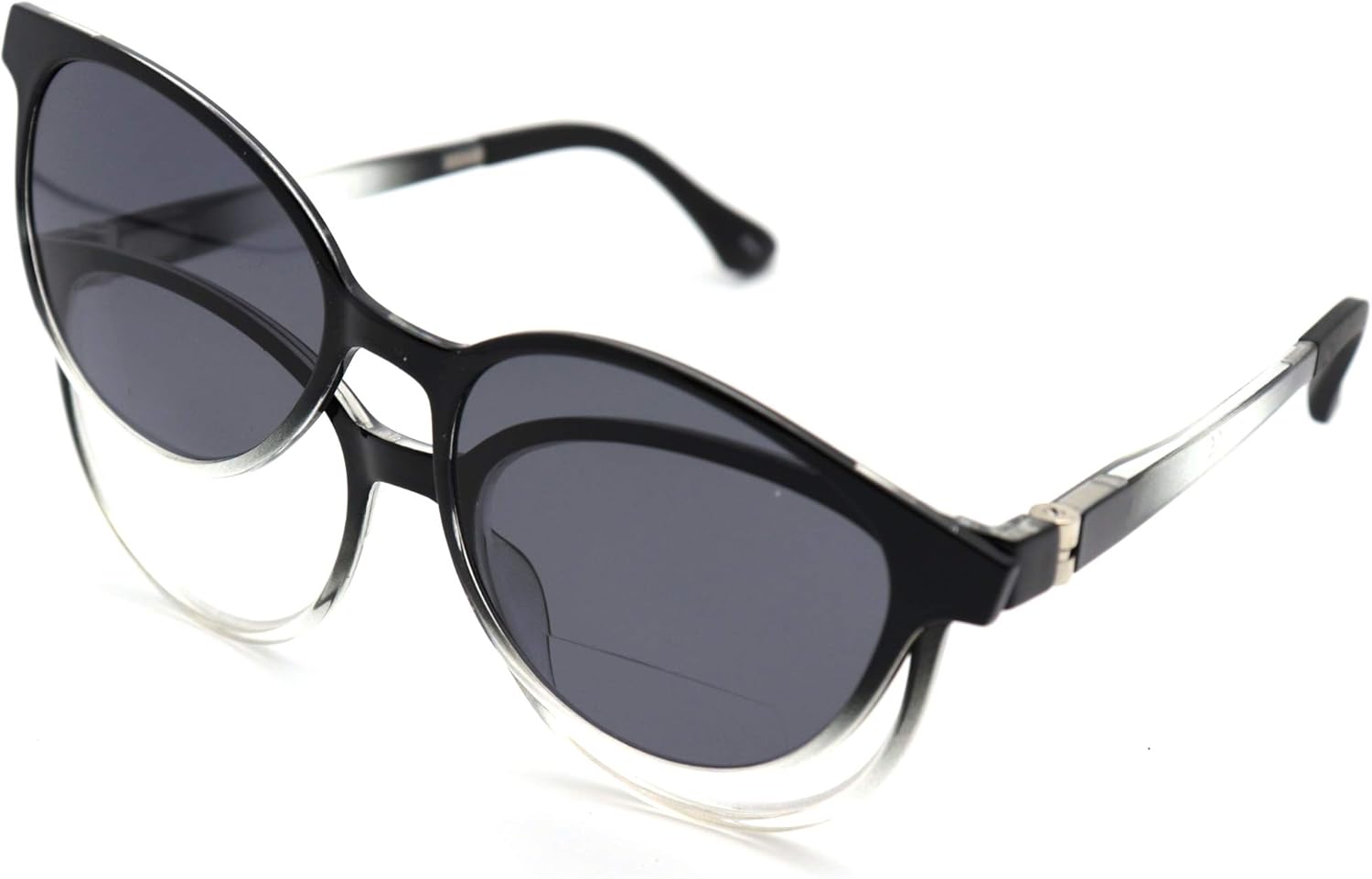 Очки ColorViper с прозрачными бифокальными линзами + поляризованные очки с магнитным креплением = поляризованные солнцезащитные очки COLOR VIPER, C1 Shiny Black Fade / Clear Bifocal + Plarized Clip on
Очки ColorViper с прозрачными бифокальными линзами + поляризованные очки с магнитным креплением = поляризованные солнцезащитные очки COLOR VIPER, C1 Shiny Black Fade / Clear Bifocal + Plarized Clip on