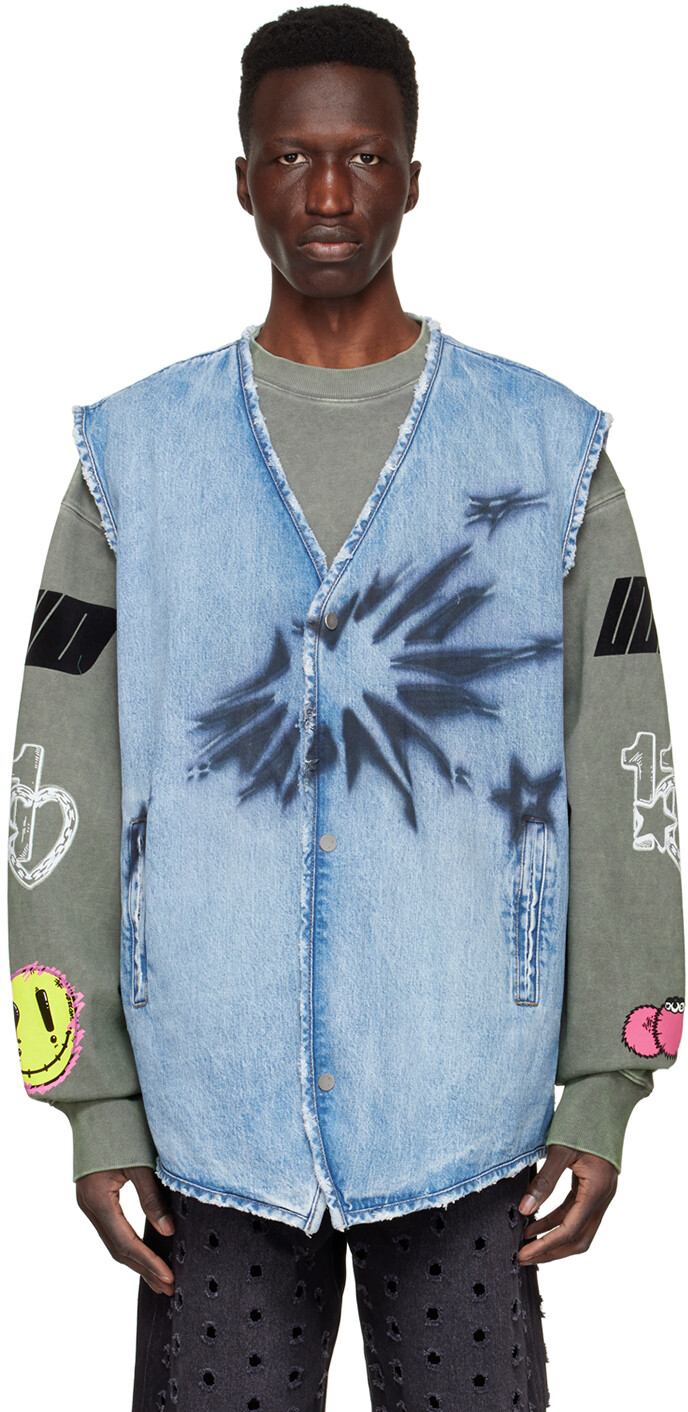 Синий джинсовый жилет We11done
Синий джинсовый жилет We11done