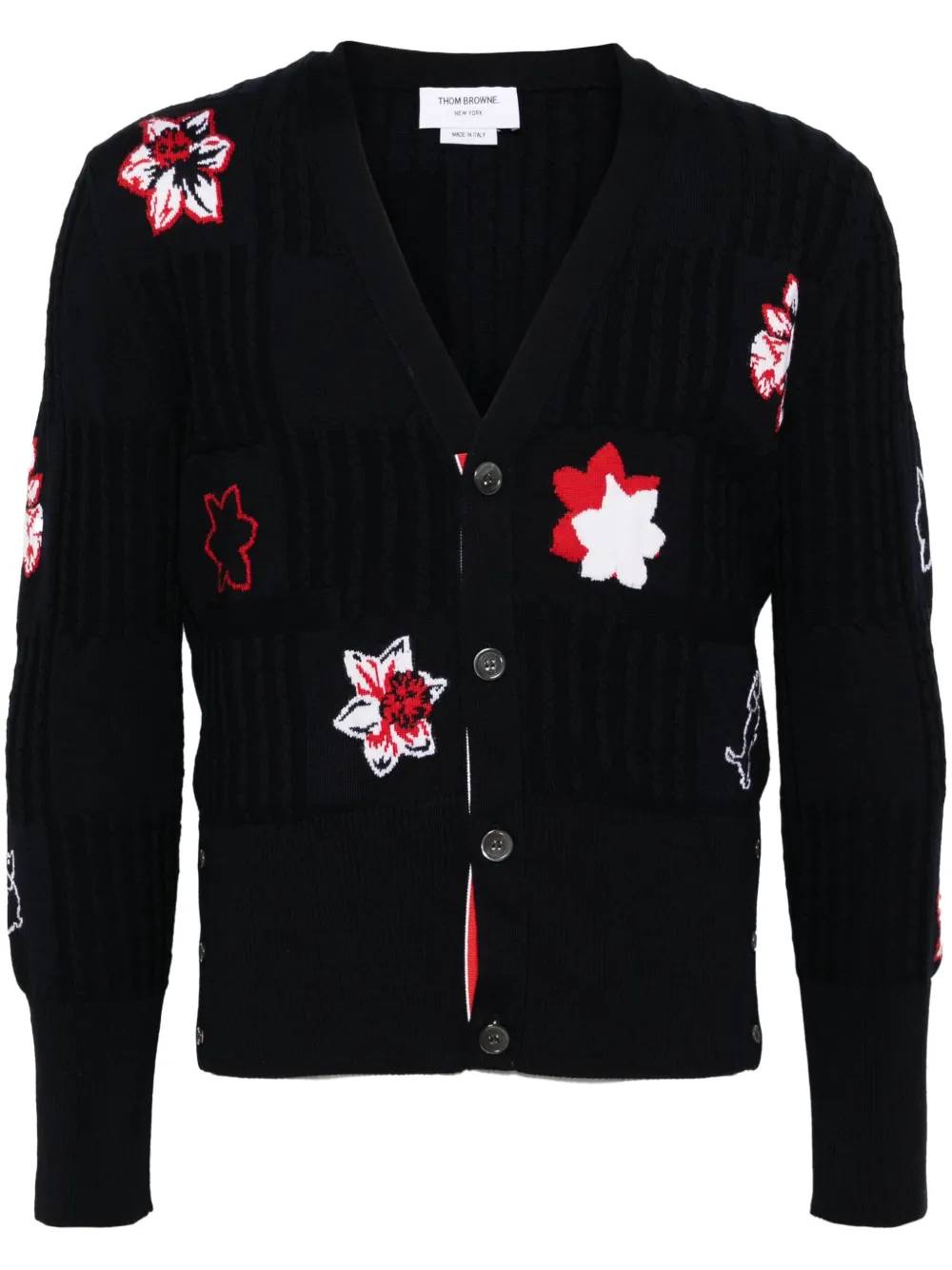 Кардиган с V-образным вырезом THOM BROWNE
Кардиган с V-образным вырезом THOM BROWNE