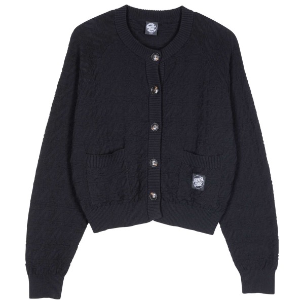 Женский кардиган-свитер из пряжи причальной вязки Santa Cruz, черный 
Женский кардиган-свитер из пряжи причальной вязки Santa Cruz, черный