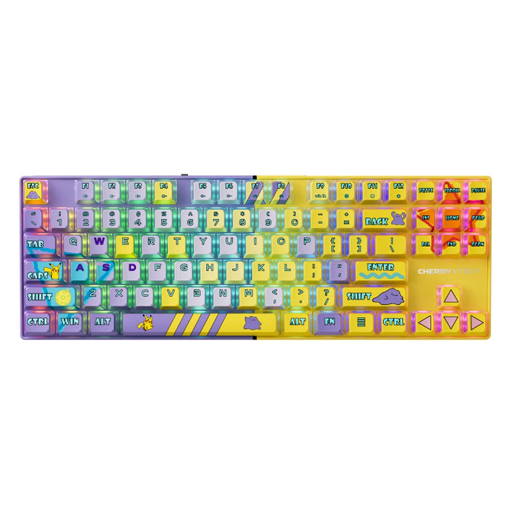 Игровая клавиатура Cherry Xtrfy MX8.2 PRO HYBRID Pokemon Edition, английская раскладка, желтый/фиолетовый
Игровая клавиатура Cherry Xtrfy MX8.2 PRO HYBRID Pokemon Edition, английская раскладка, желтый/фиолетовый
