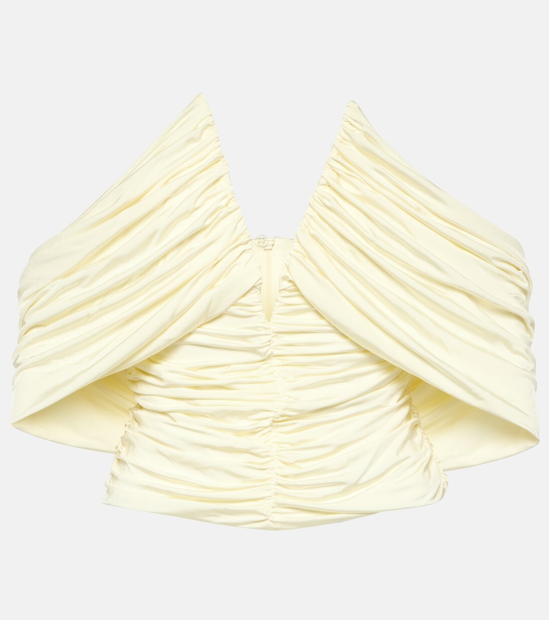 Топ со сборками и открытыми плечами Magda Butrym, белый
Топ со сборками и открытыми плечами Magda Butrym, белый