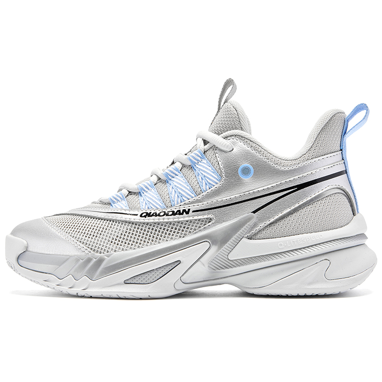 Баскетбольные кроссовки Team неправильной формы с высоким берцем, устойчивые к истиранию, детские QIAODAN, серебряный 
Баскетбольные кроссовки Team неправильной формы с высоким берцем, устойчивые к истиранию, детские QIAODAN, серебряный