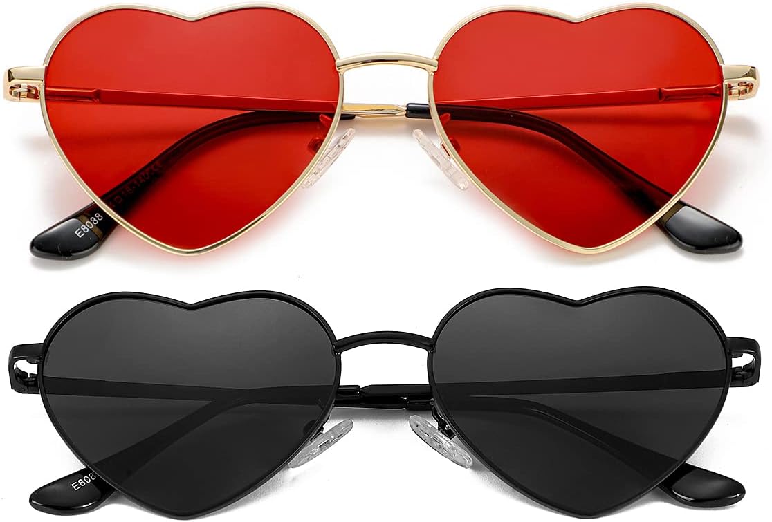 Женские поляризованные солнцезащитные очки JOVAKIT в форме сердца, модный стиль, металлическая оправа, линзы с защитой от УФ-излучения UV400, U4 Two Pack: (Gold/Red + Black/Grey)
Женские поляризованные солнцезащитные очки JOVAKIT в форме сердца, модный стиль, металлическая оправа, линзы с защитой от УФ-излучения UV400, U4 Two Pack: (Gold/Red + Black/Grey)