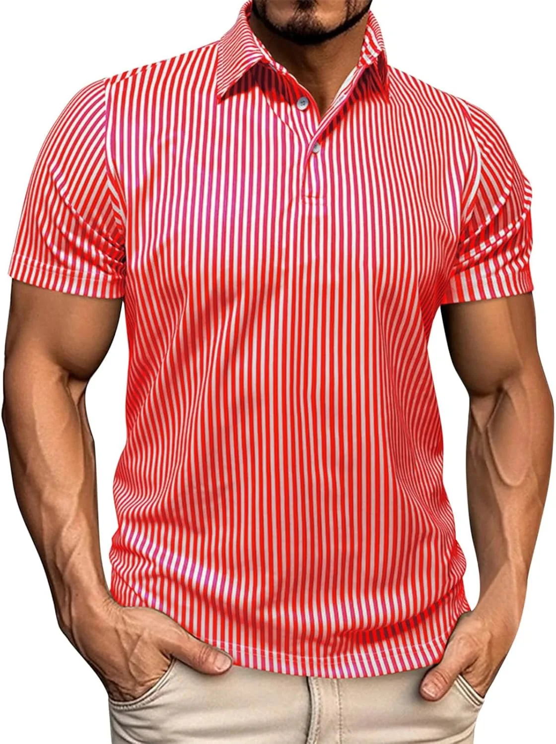 Мужская поло в полоску с коротким рукавом Slim Fit
Мужская поло в полоску с коротким рукавом Slim Fit