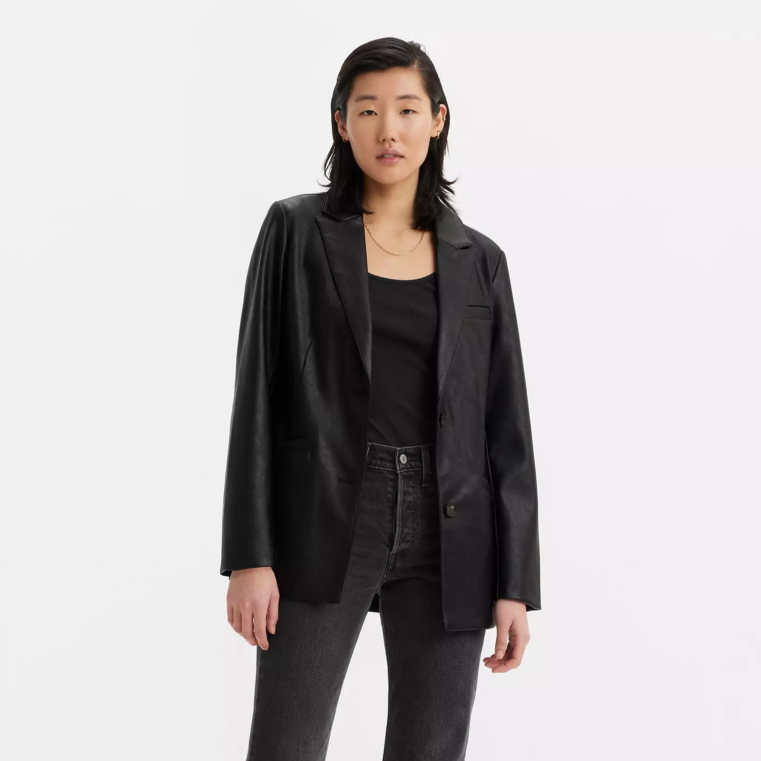 Однобортный пиджак Levi's, черный
Однобортный пиджак Levi's, черный