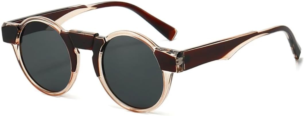 Модные маленькие круглые солнцезащитные очки в стиле стимпанк для женщин, ретро, с прозрачными линзами цвета океана, защита от УФ-излучения UV400, роскошные очки для мужчин в стиле панк VFDHN, Brown Gray
Модные маленькие круглые солнцезащитные очки в стиле стимпанк для женщин, ретро, с прозрачными линзами цвета океана, защита от УФ-излучения UV400, роскошные очки для мужчин в стиле панк VFDHN, Brown Gray