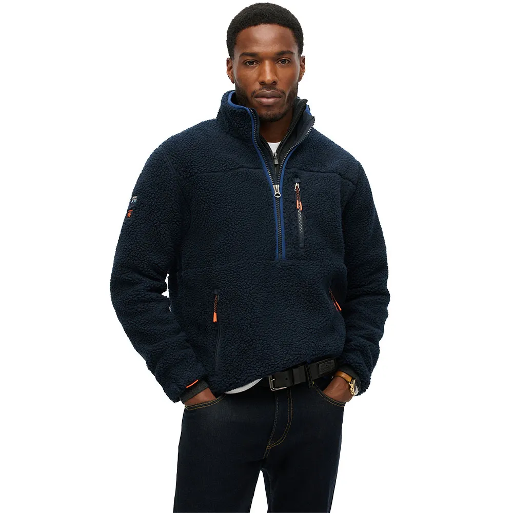 Толстовка Superdry Outdoor half zip, синий 
Толстовка Superdry Outdoor half zip, синий