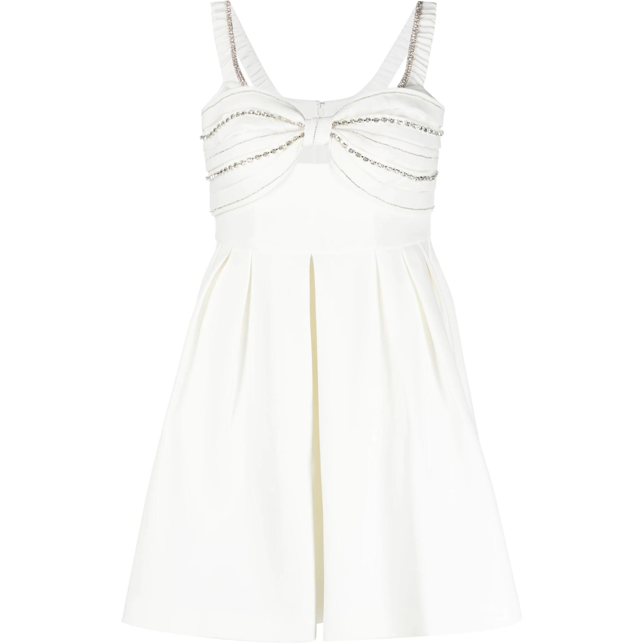 Футболка Self-portrait с кристаллами белая
Футболка Self-portrait с кристаллами белая