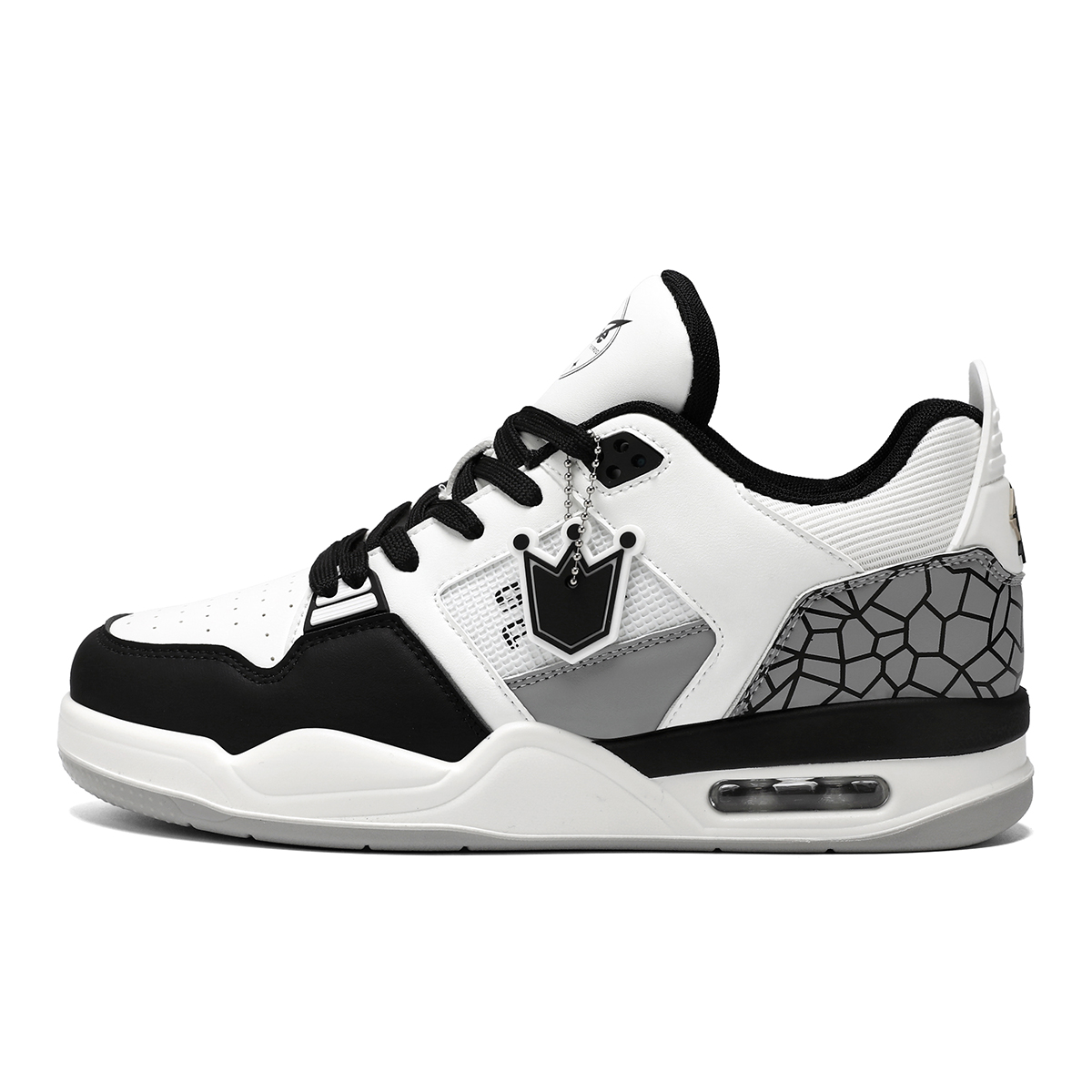 Pepe The Frog Мужские мидтоп скейтерские кроссовки бело-черные с кулоном в виде короны, цвет White Black (Crown Pendant)
Pepe The Frog Мужские мидтоп скейтерские кроссовки бело-черные с кулоном в виде короны, цвет White Black (Crown Pendant)