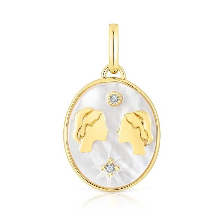 Подвеска Tous Horoscope Gemini, серебро позолоченное/перламутр/топазы
Подвеска Tous Horoscope Gemini, серебро позолоченное/перламутр/топазы