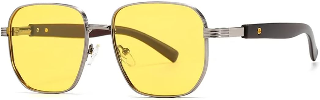 Модные квадратные солнцезащитные очки для мужчин в стиле ретро с заклепками, серебристый градиент, защита от УФ-излучения UV400, женские солнцезащитные очки TVTBBVV, C5 Silver Yellow
Модные квадратные солнцезащитные очки для мужчин в стиле ретро с заклепками, серебристый градиент, защита от УФ-излучения UV400, женские солнцезащитные очки TVTBBVV, C5 Silver Yellow