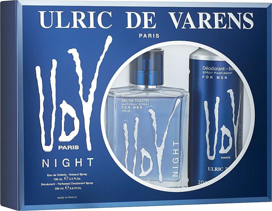 Парфюмерный набор Ulric de Varens UDV Night
Парфюмерный набор Ulric de Varens UDV Night
