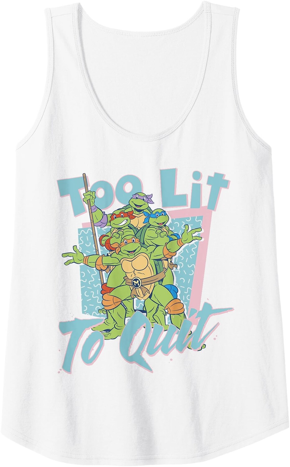 Женская майка Nickelodeon Teenage Mutant Ninja Turtles Too Lit To Quit, белый
Женская майка Nickelodeon Teenage Mutant Ninja Turtles Too Lit To Quit, белый