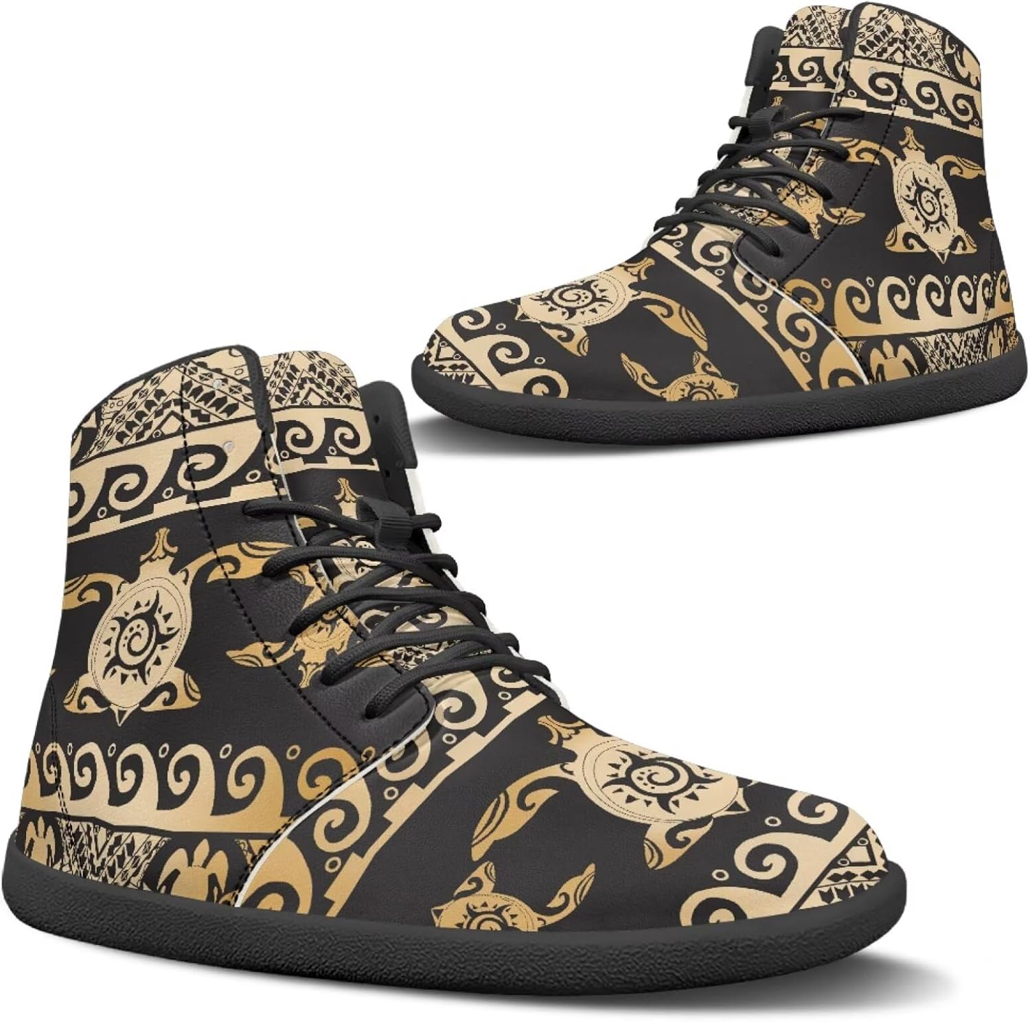 Высокие кроссовки Binienty из водонепроницаемой PU-кожи для женщин и мужчин с широким носком и эффектом босоногости, Polynesian Sea Turtle
Высокие кроссовки Binienty из водонепроницаемой PU-кожи для женщин и мужчин с широким носком и эффектом босоногости, Polynesian Sea Turtle