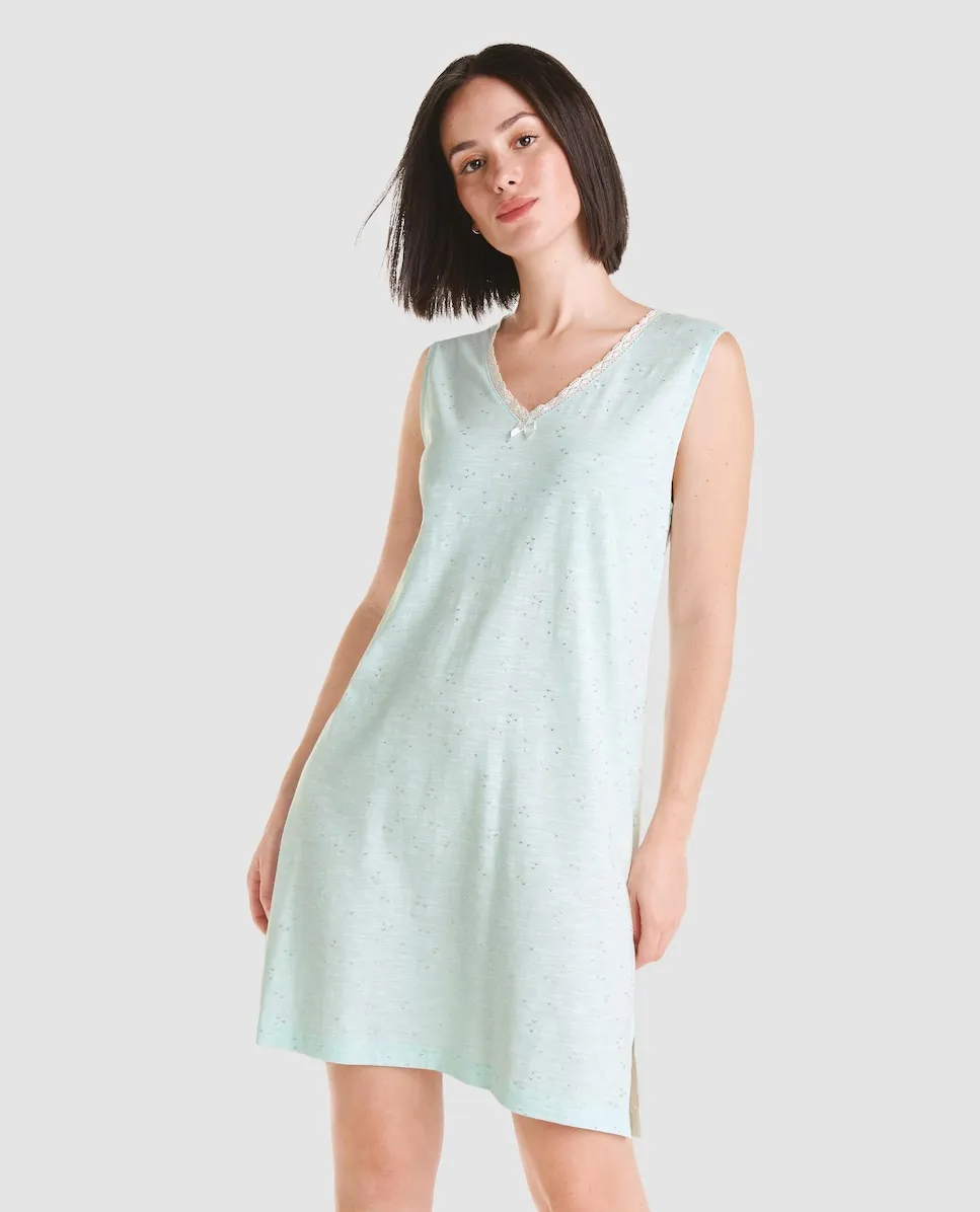 Короткая женская ночная рубашка без рукавов Lohe, зеленый
Короткая женская ночная рубашка без рукавов Lohe, зеленый