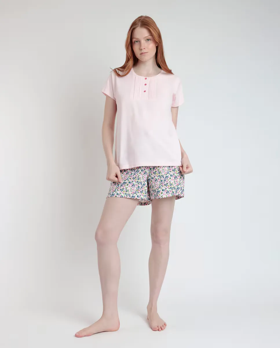 Женская трикотажная короткая пижама с цветочным принтом Admas, цвет Rosa
Женская трикотажная короткая пижама с цветочным принтом Admas, цвет Rosa