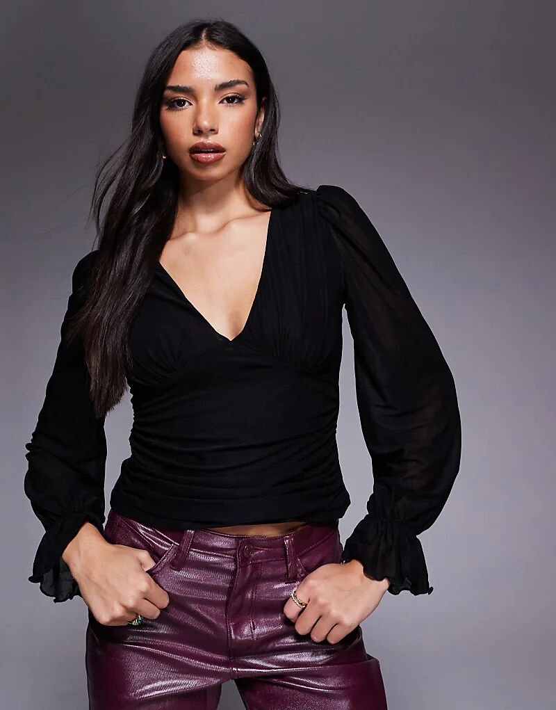 Полупрозрачный лонгслив с длинными рукавами и V-образным вырезом ASOS DESIGN черного цвета
Полупрозрачный лонгслив с длинными рукавами и V-образным вырезом ASOS DESIGN черного цвета