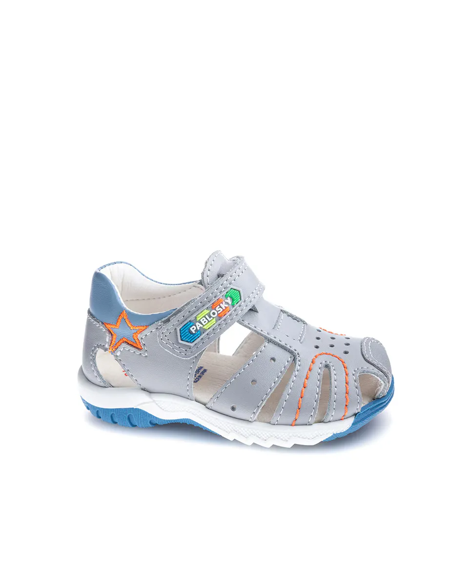 Кожаные сандалии для маленьких мальчиков с застежкой-липучкой Pablosky, серый
Кожаные сандалии для маленьких мальчиков с застежкой-липучкой Pablosky, серый