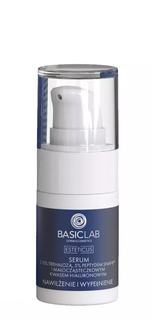 Сыворотка для лица Basiclab Esteticus Trehaloza 10%, Peptyd Snap-8, Kwas Hialuronowy 5%, 15 мл
Сыворотка для лица Basiclab Esteticus Trehaloza 10%, Peptyd Snap-8, Kwas Hialuronowy 5%, 15 мл