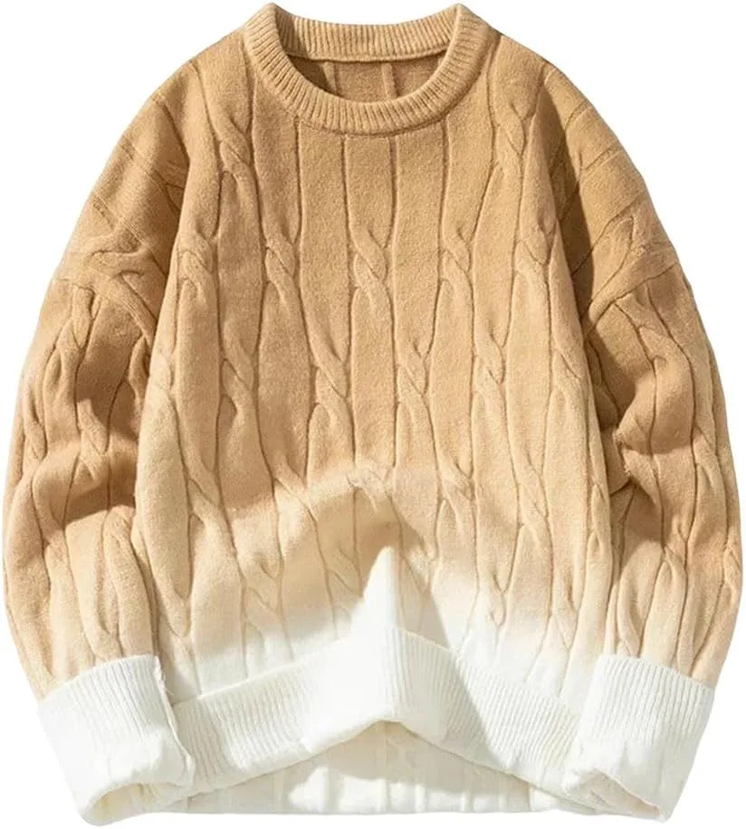 Мужской теплый свитер с воротником-гольф свободного кроя градиентного цвета
Мужской теплый свитер с воротником-гольф свободного кроя градиентного цвета