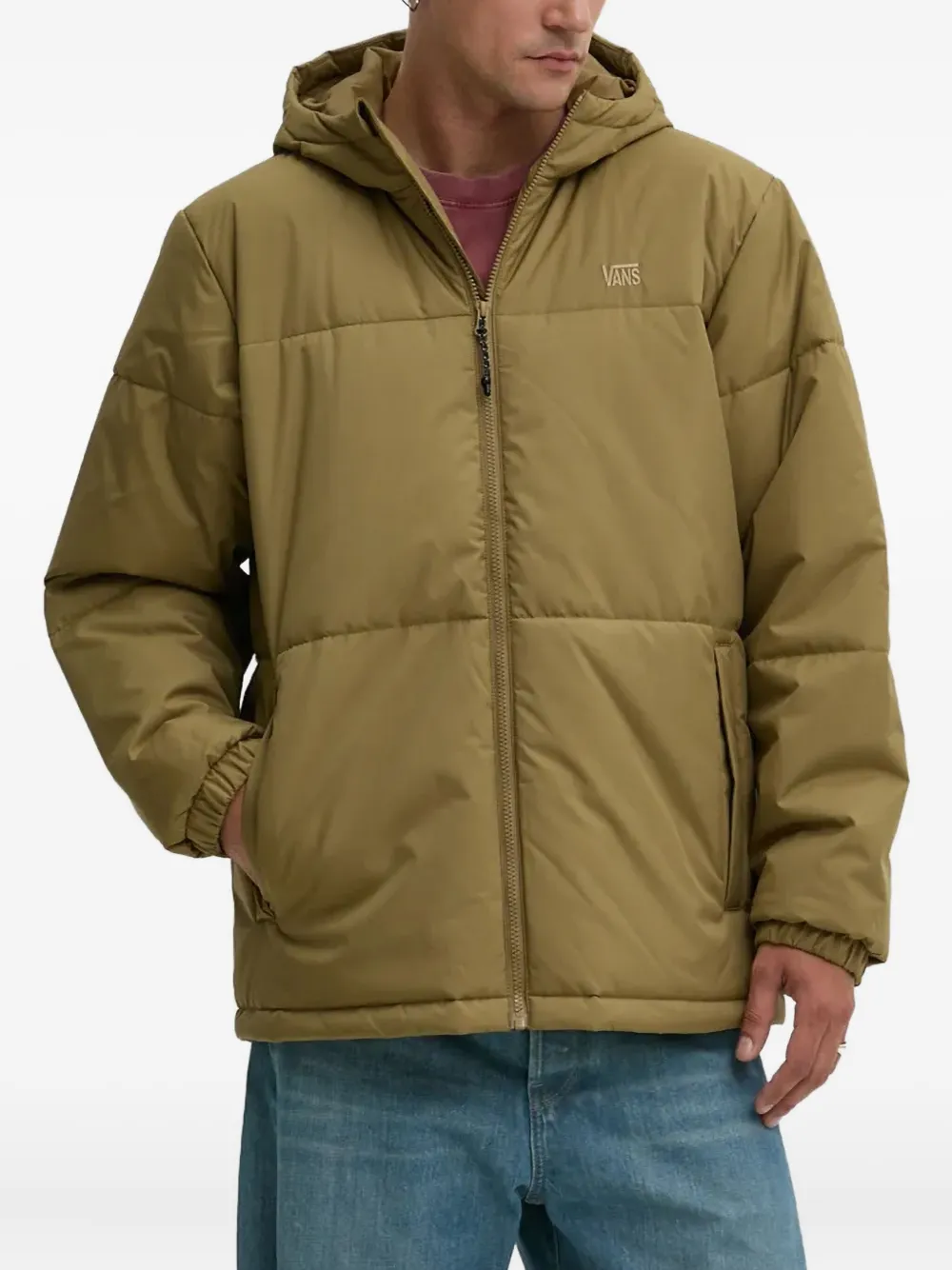 Пуховик с вышитым логотипом Vans, коричневый
Пуховик с вышитым логотипом Vans, коричневый