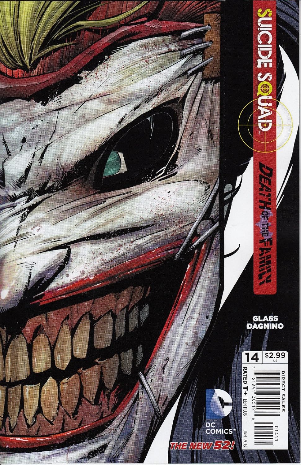 Suicide Squad Vol 3 #14 Die-Cut Mask Cover Return of the Joker Death Of The Family Tie-In (DC COMICS)
Suicide Squad Vol 3 #14 Die-Cut Mask Cover Return of the Joker Death Of The Family Tie-In (DC COMICS)
