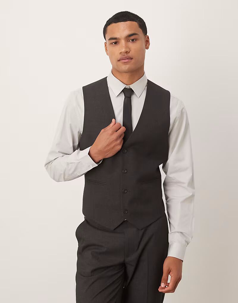 Жилет приталенный серого цвета Asos Design
Жилет приталенный серого цвета Asos Design