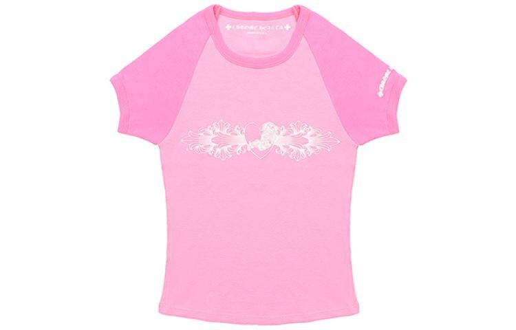 Топ укороченный женский Chrome Hearts, розовый 
Топ укороченный женский Chrome Hearts, розовый