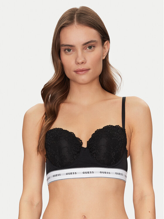 Бюстгальтер балконет O2BC06 KBBT0 Guess, черный 
Бюстгальтер балконет O2BC06 KBBT0 Guess, черный