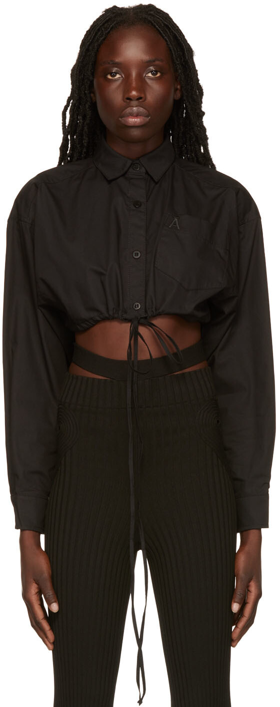 Черная рубашка с запахом ANDREĀDAMO
Черная рубашка с запахом ANDREĀDAMO