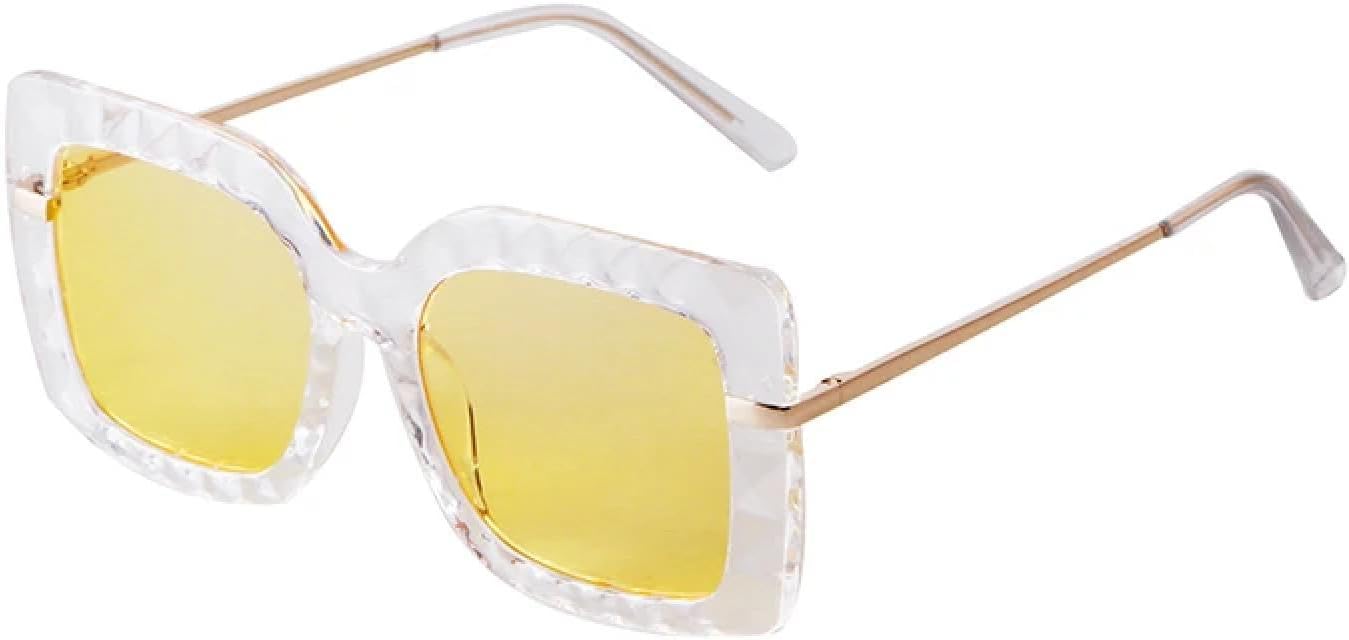 Ретро-солнцезащитные очки большого размера прямоугольной формы для женщин и мужчин с бриллиантами, в толстой квадратной оправе, модные солнцезащитные очки для женщин WNCKSQ, C3 White Yellow
Ретро-солнцезащитные очки большого размера прямоугольной формы для женщин и мужчин с бриллиантами, в толстой квадратной оправе, модные солнцезащитные очки для женщин WNCKSQ, C3 White Yellow