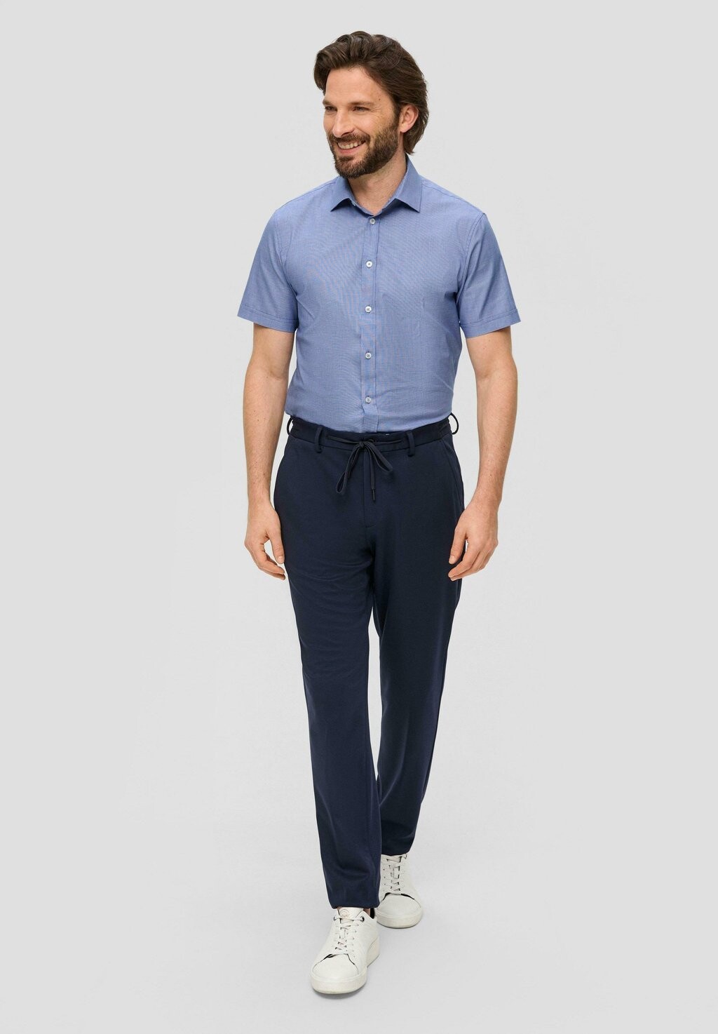 Рубашка s.Oliver BLACK LABEL, темно-синий 
Рубашка s.Oliver BLACK LABEL, темно-синий