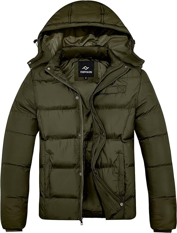 Утепленная куртка FARVALUE Mens Winter Padded Outwear with Hood, темно-зеленый
Утепленная куртка FARVALUE Mens Winter Padded Outwear with Hood, темно-зеленый