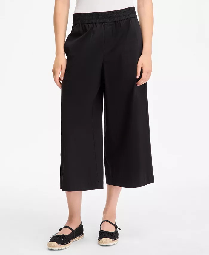 Женские укороченные брюки с высокой посадкой и широкими штанинами On 34th, черный
Женские укороченные брюки с высокой посадкой и широкими штанинами On 34th, черный