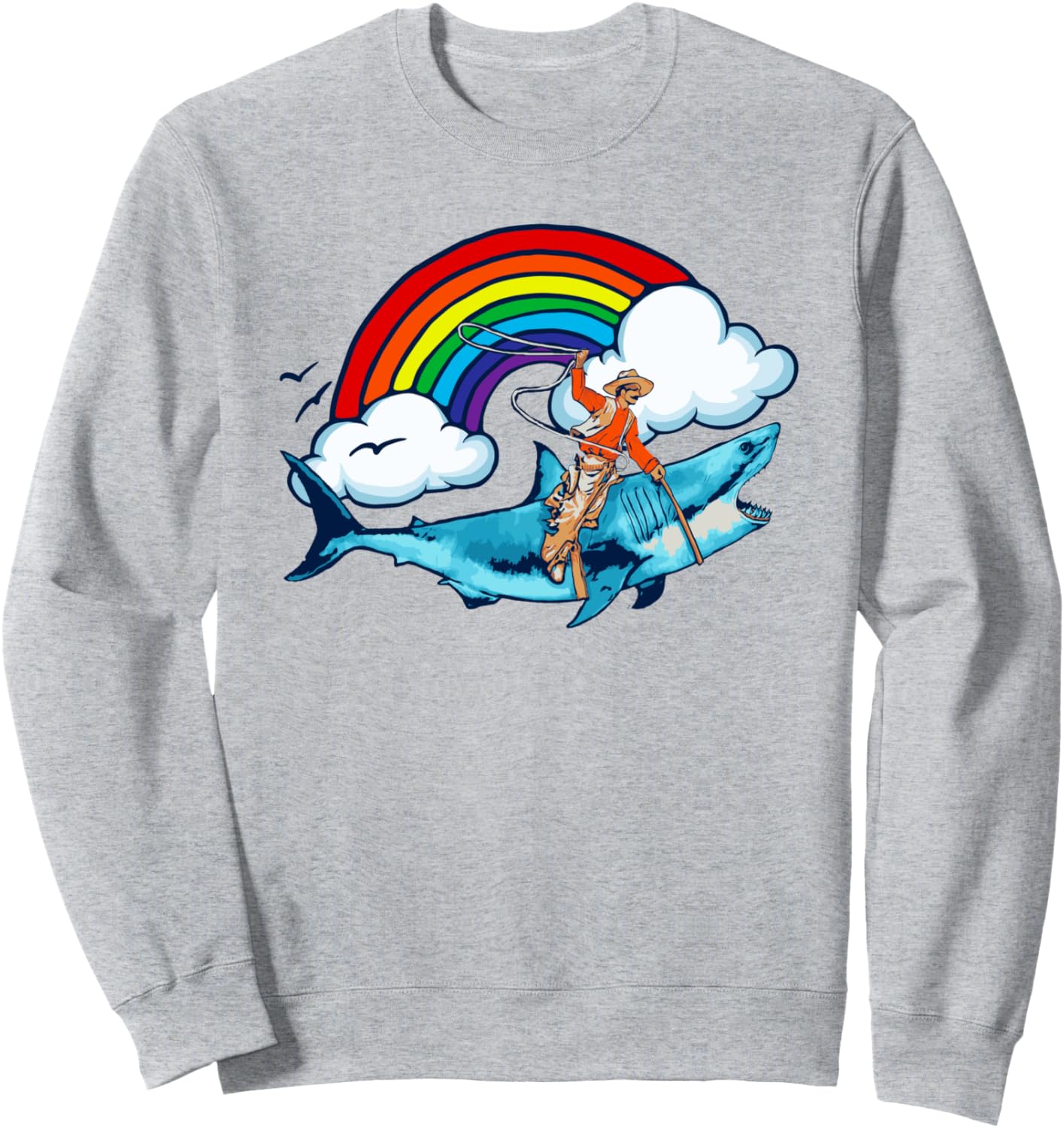 Забавная толстовка с надписью Любитель акул, ковбой на большой белой радуге на родео Giant Step Design Co.
Забавная толстовка с надписью Любитель акул, ковбой на большой белой радуге на родео Giant Step Design Co.