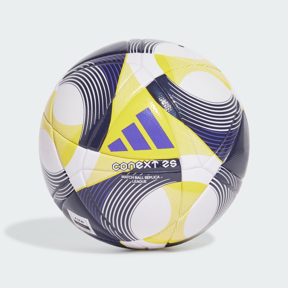 Футбольный мяч Adidas Conext 25 League Ball, цвет White/Yellow/Black 
Футбольный мяч Adidas Conext 25 League Ball, цвет White/Yellow/Black