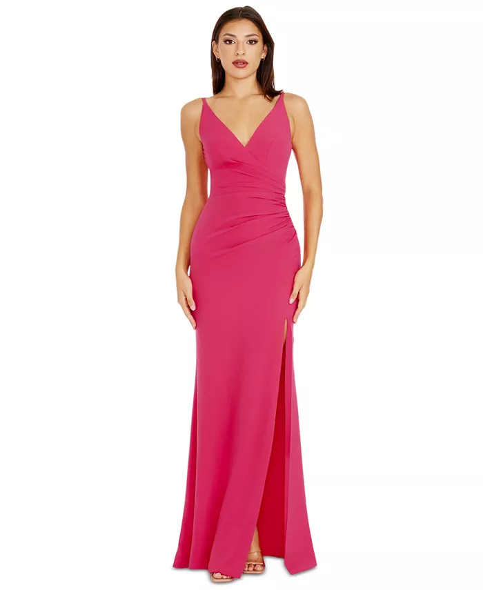 Женское асимметричное макси-платье с V-образным вырезом и драпировкой Jordan Dress the Population, розовый
Женское асимметричное макси-платье с V-образным вырезом и драпировкой Jordan Dress the Population, розовый