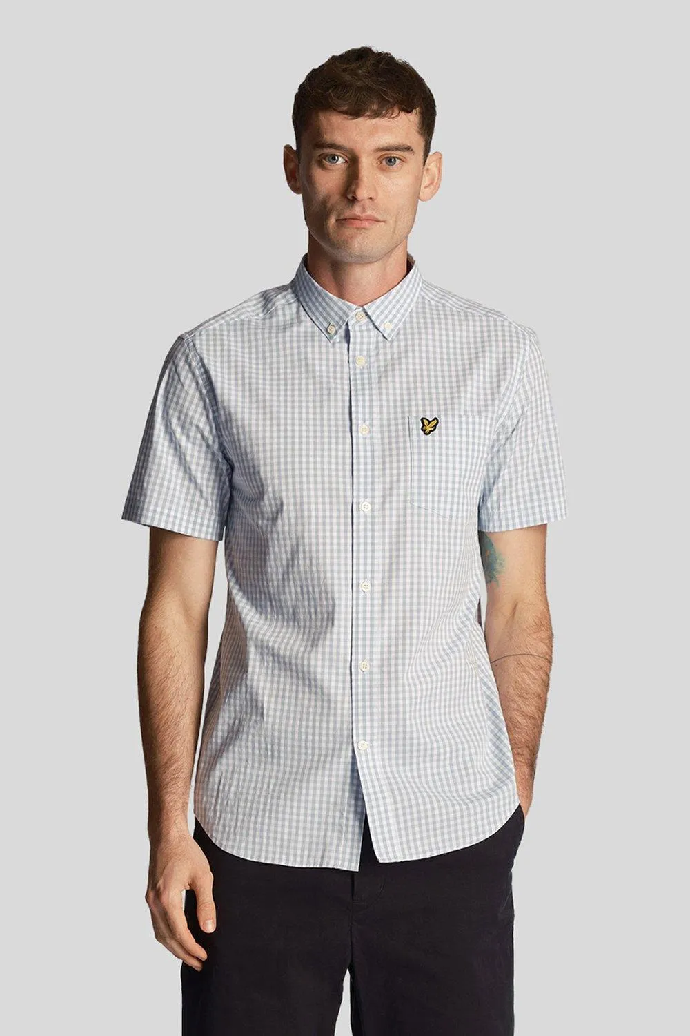 Рубашка с коротким рукавом в мелкую клетку Голубая Debenhams, синий
Рубашка с коротким рукавом в мелкую клетку Голубая Debenhams, синий