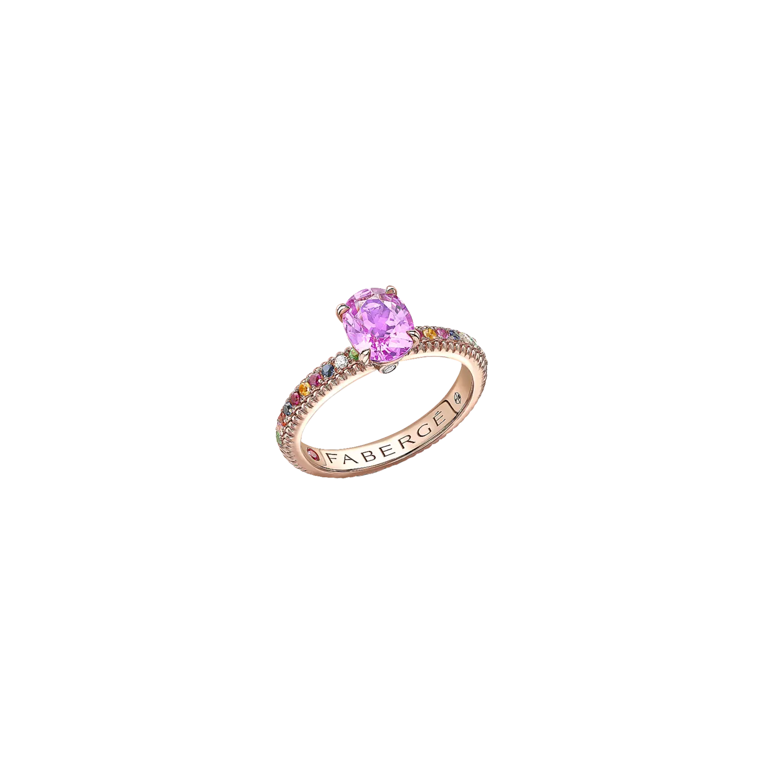 Кольцо Fabergé Colours of love из розового золота с розовым сапфиром и разноцветными драгоценными камнями
Кольцо Fabergé Colours of love из розового золота с розовым сапфиром и разноцветными драгоценными камнями