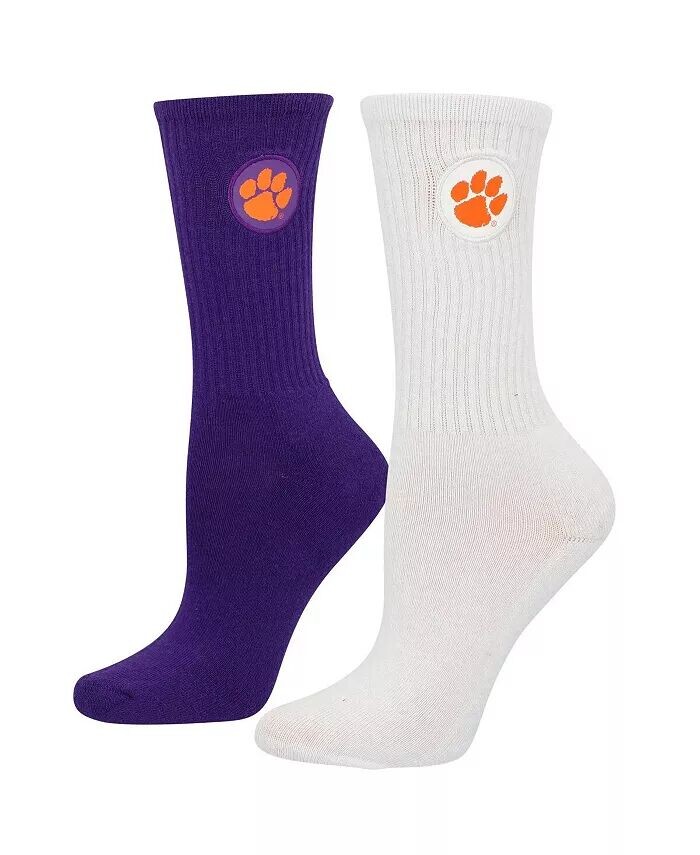 Женские фиолетовые и белые носки Clemson Tigers, две пары четверть длины Zoozatz, фиолетовый
Женские фиолетовые и белые носки Clemson Tigers, две пары четверть длины Zoozatz, фиолетовый