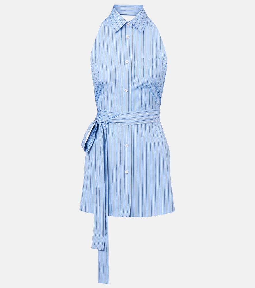 Полосатое мини-платье-халтер из хлопка Prada, Pervinca
Полосатое мини-платье-халтер из хлопка Prada, Pervinca