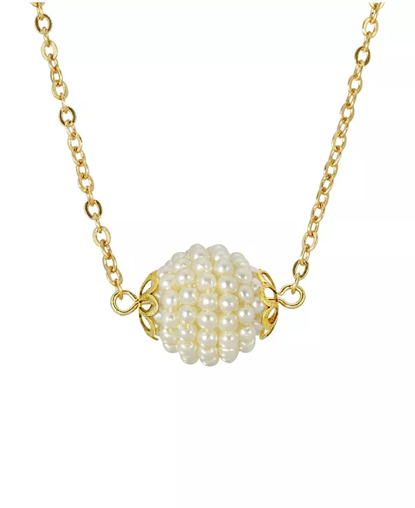 Ожерелье из цельного круглого искусственного жемчуга золотистого оттенка, 16 дюймов 2028, white
Ожерелье из цельного круглого искусственного жемчуга золотистого оттенка, 16 дюймов 2028, white