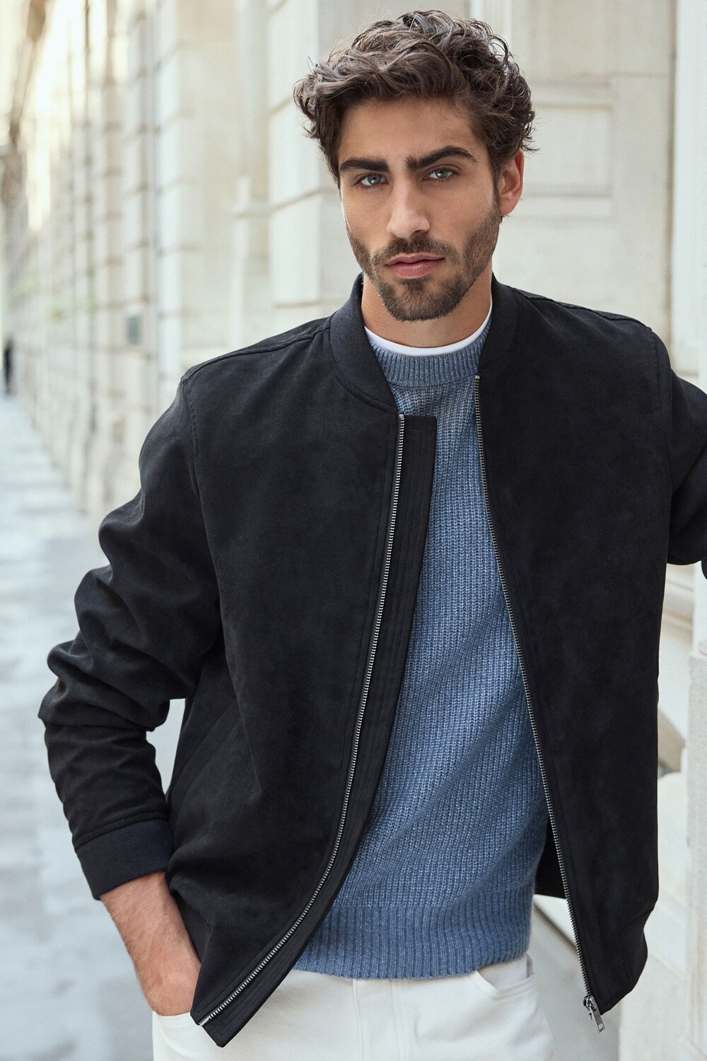 Куртка бомбер из искусственной замши Next, черный
Куртка бомбер из искусственной замши Next, черный